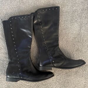 Born Black Studded Over the Knee Boots